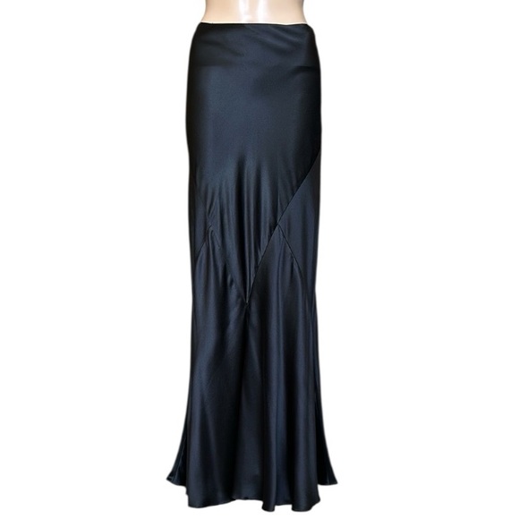Ralph Lauren Purple Label Dresses & Skirts - Ralph Lauren Purple Label Black Silk Satin Maxi Skirt Size 8